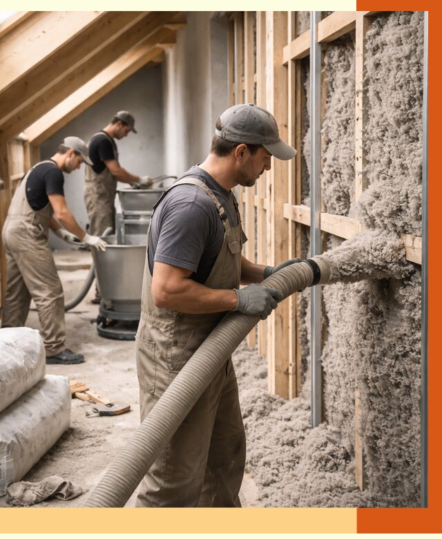 Утепление таунхауса эковатой в Бердске от 2291 руб./м² — монтаж и задувка | ТепломастерБрд