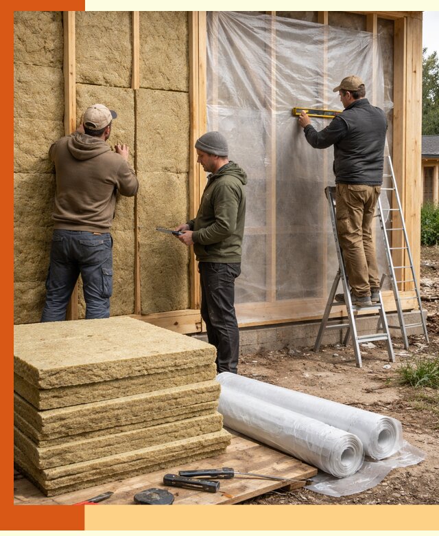 Утепление каркасного дома в Бердске под ключ с гарантией качества