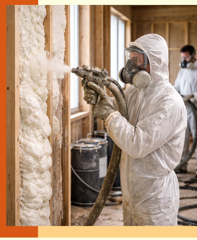Утепление каркасного дома пенополиуретаном в Бердске