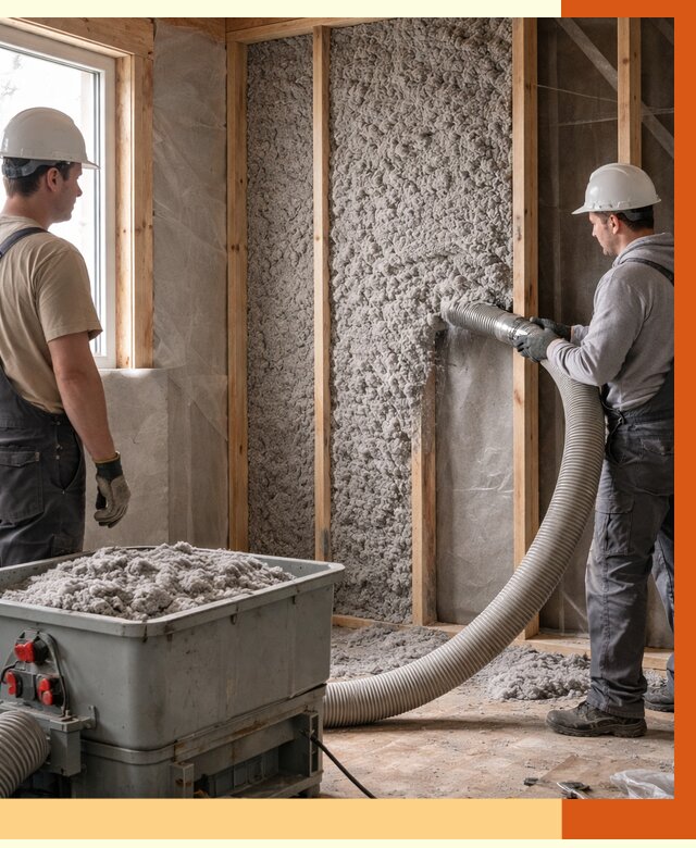 Утепление каркасного дома эковатой в Бердске от 1874 руб. | ТепломастерБрд