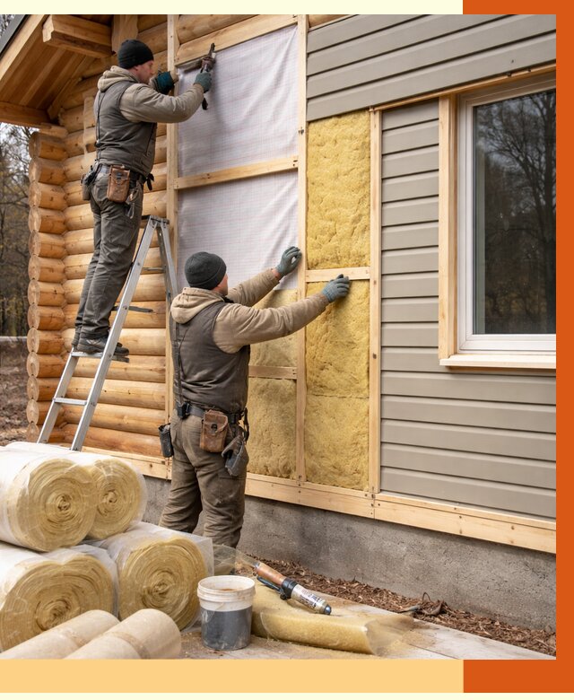 Утепление деревянного дома в Бердске от 6455 руб./м2 — заказать работы | ТепломастерБрд