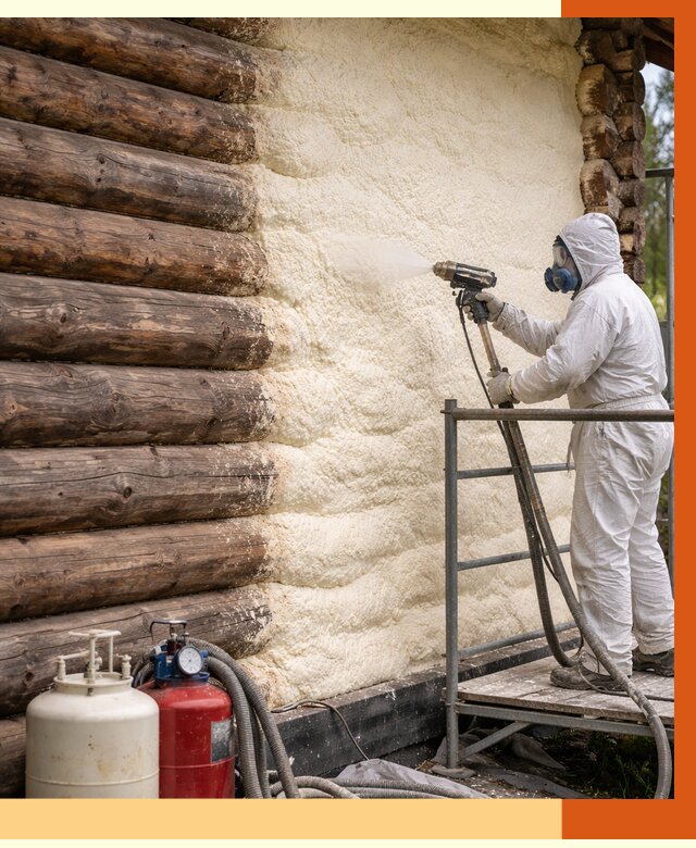 Утепление бревенчатого дома ППУ в Бердске под ключ от 6508 руб. | ТепломастерБрд