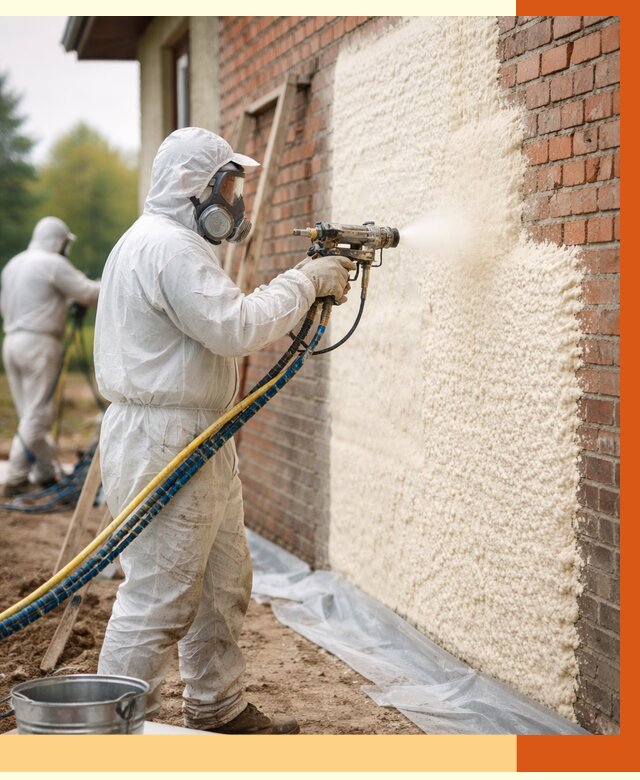 Утепление кирпичного дома ППУ в Бердске под ключ от 6768 руб. | ТепломастерБрд