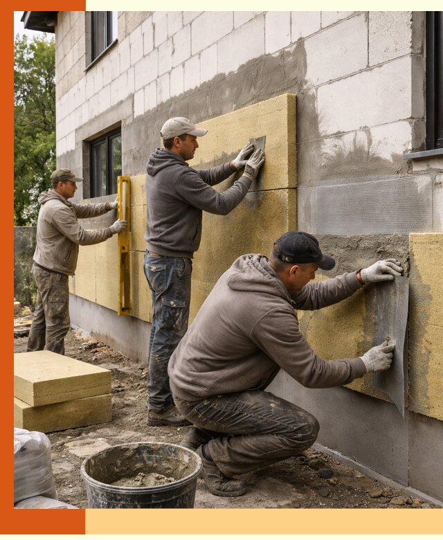 Утепление дома из газобетона в Бердске качественно и долговечно