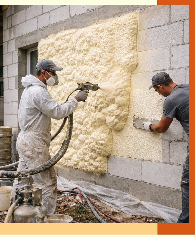 Утепление дома из газобетона ППУ в Бердске от 4998 руб./м² под ключ | ТепломастерБрд