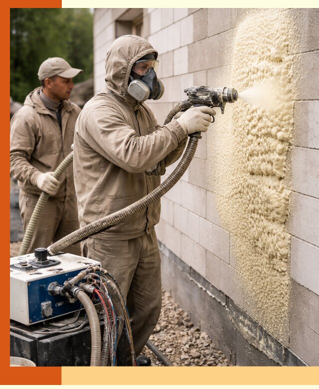 Утепление дома из газобетона ППУ в Бердске — надежная теплоизоляция