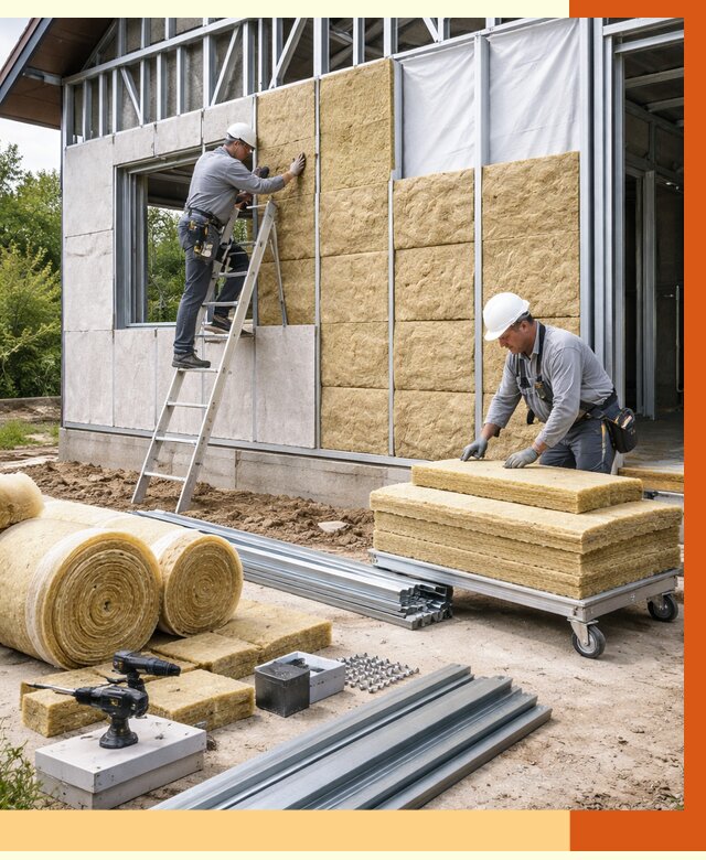 Утепление дома из ЛСТК в Бердске от 5414 руб./м² — профессионально | ТепломастерБрд