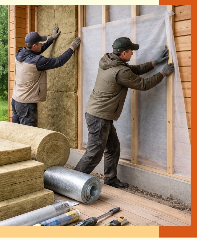 Утепление дома из двойного бруса в Бердске от 4998 руб./м² — ТепломастерБрд под ключ