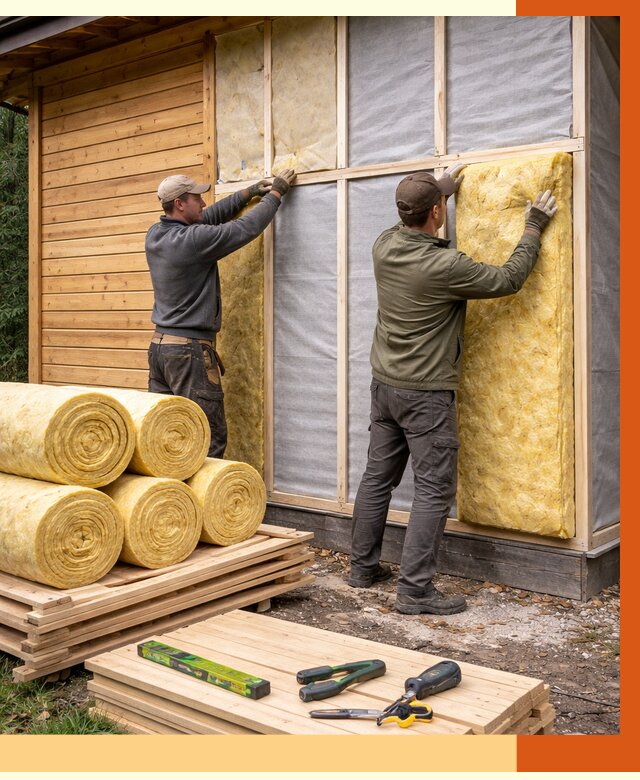 Утепление бани снаружи в Бердске от 88502 руб. под ключ | ТепломастерБрд