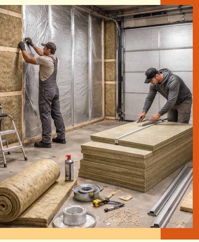 Утепление гаража в Бердске от 4685 руб/м2 — комплексное утепление ворот и стен | ТепломастерБрд