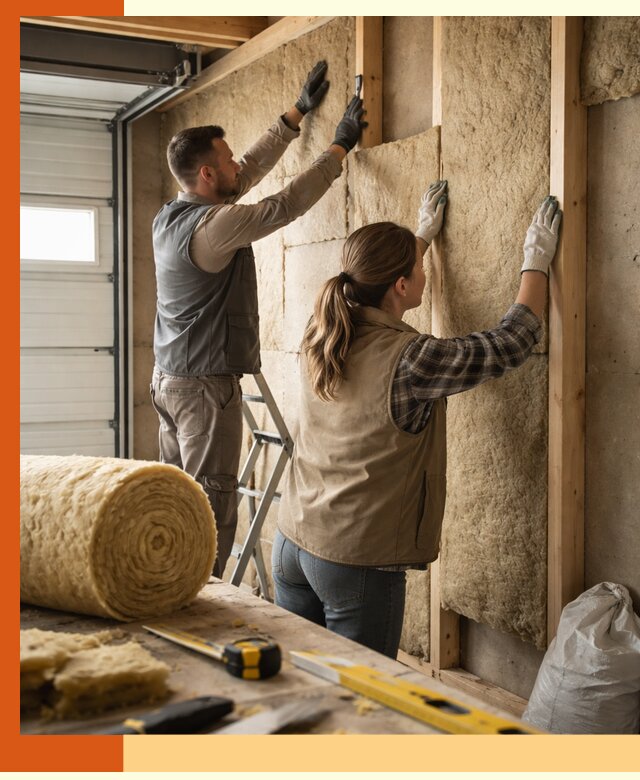 Утепление гаража изнутри в Бердске: быстро и надежно
