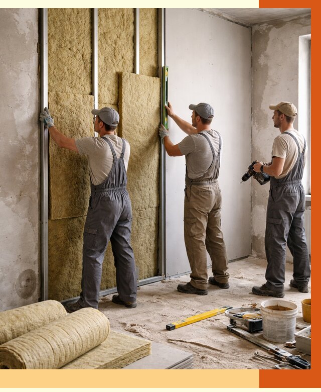 Утепление стен изнутри в Бердске от 2343 руб/м² под ключ | ТепломастерБрд