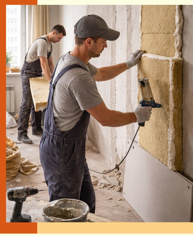 Утепление стен изнутри в Бердске — качественно и эффективно