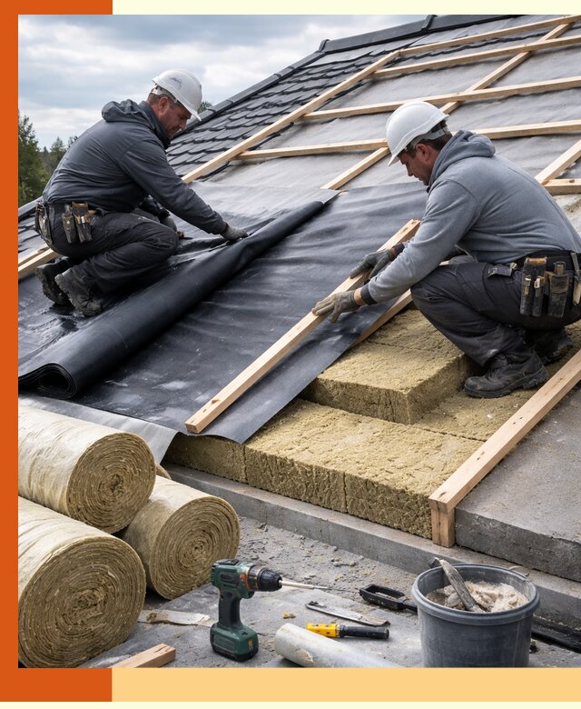 Утепление крыши снаружи в Бердске: профессиональная теплоизоляция