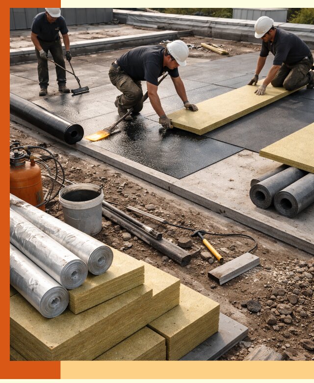 Утепление плоской крыши в Бердске — надежная теплоизоляция и герметизация