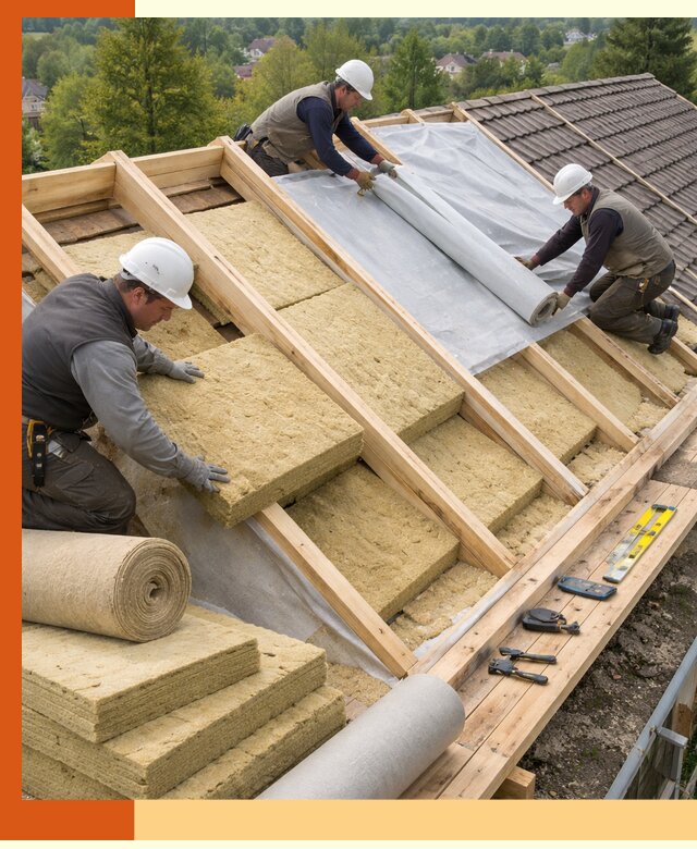 Утепление скатной крыши в Бердске качественно и надёжно