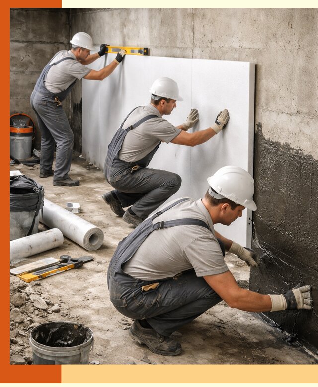 Утепление фундамента изнутри профессионально в Бердске