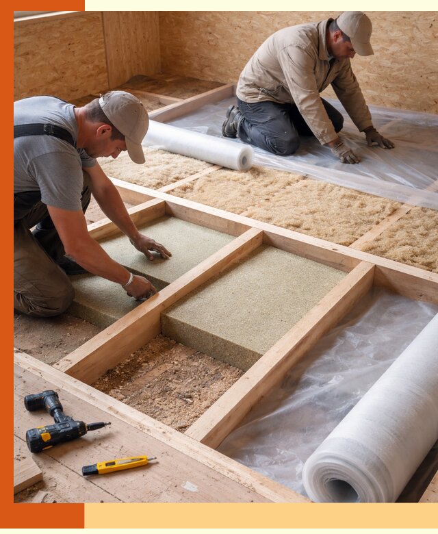 Профессиональное утепление деревянного пола в Бердске