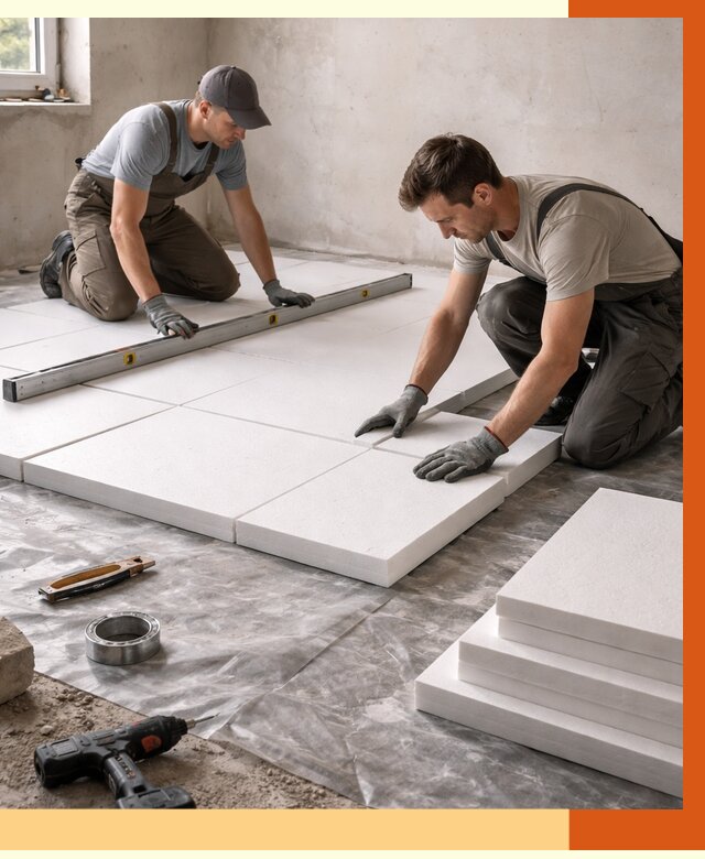 Утепление бетонного пола в Бердске от 2603 руб/м2 — монтаж и цена | ТепломастерБрд