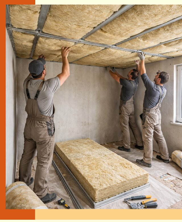 Утепление потолка в Бердске — тепло и без сквозняков