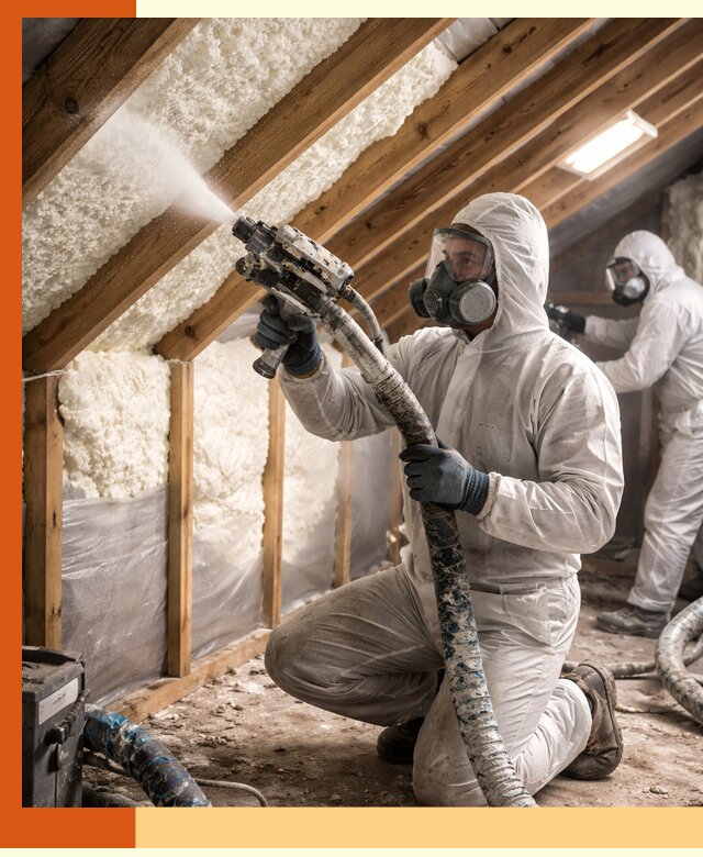 Утепление чердака пенополиуретаном (ППУ) в Бердске