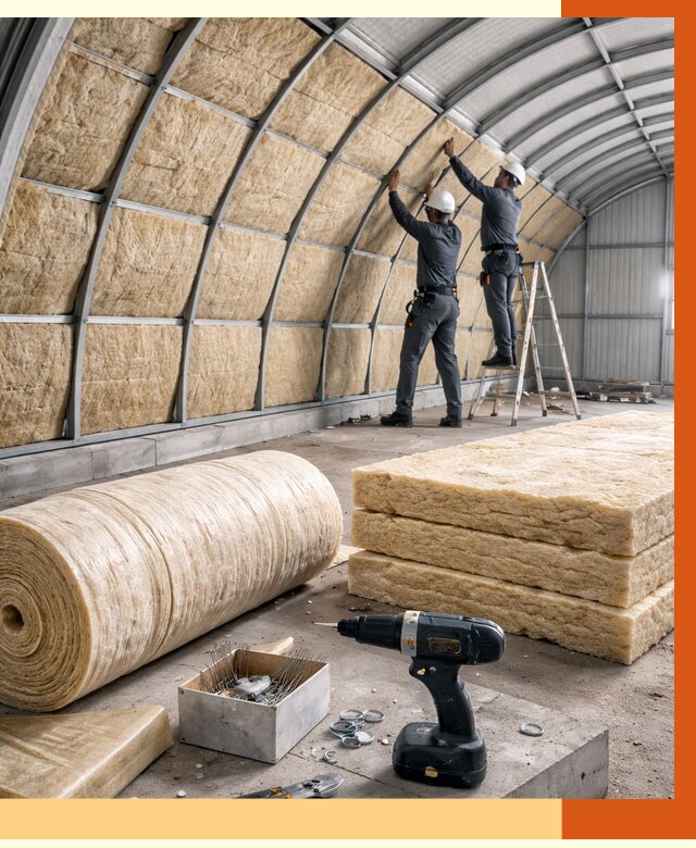 Утепление арочного ангара в Бердске от 3332 руб./м2 под ключ | ТепломастерБрд