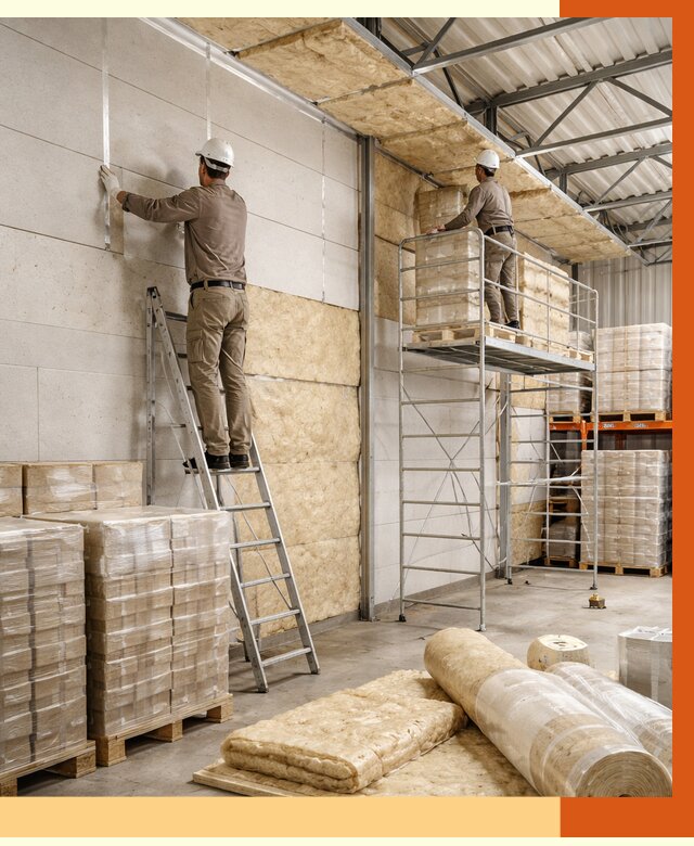 Утепление склада готовой продукции в Бердске от 2030 руб./м2 — комплексно | ТепломастерБрд