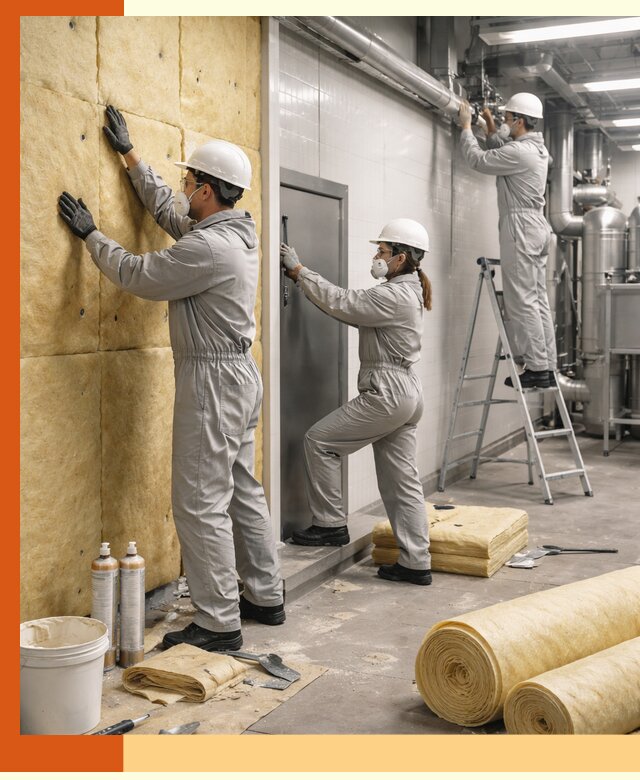 Утепление пищевого цеха под ключ в Бердске