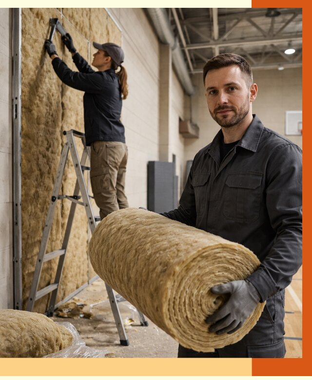 Утепление спортзала в Бердске от 7809 руб/м2 — комплексное утепление под ключ | ТепломастерБрд