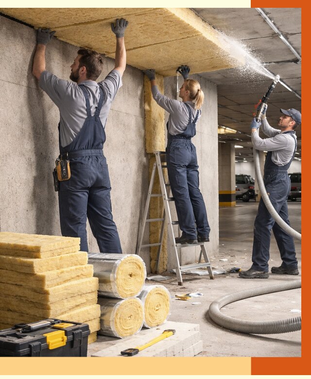 Утепление паркинга в Бердске от 7080 руб./м2 — работы под ключ | ТепломастерБрд