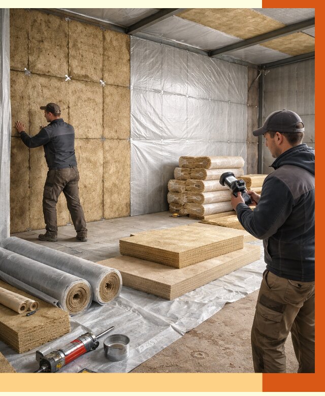 Утепление теплого склада в Бердске под ключ от 11974 руб/м² | ТепломастерБрд