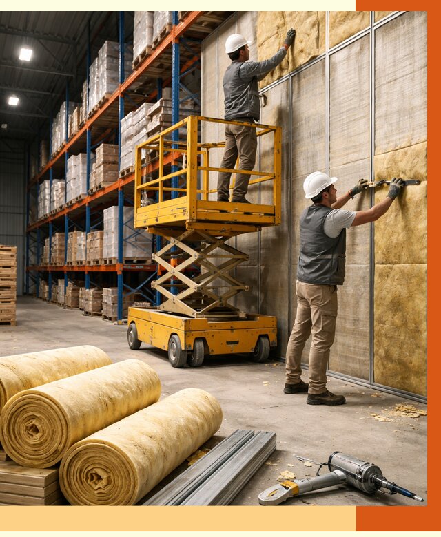 Утепление торгового склада в Бердске от 3332 руб/м2 — комплексно и под ключ | ТепломастерБрд