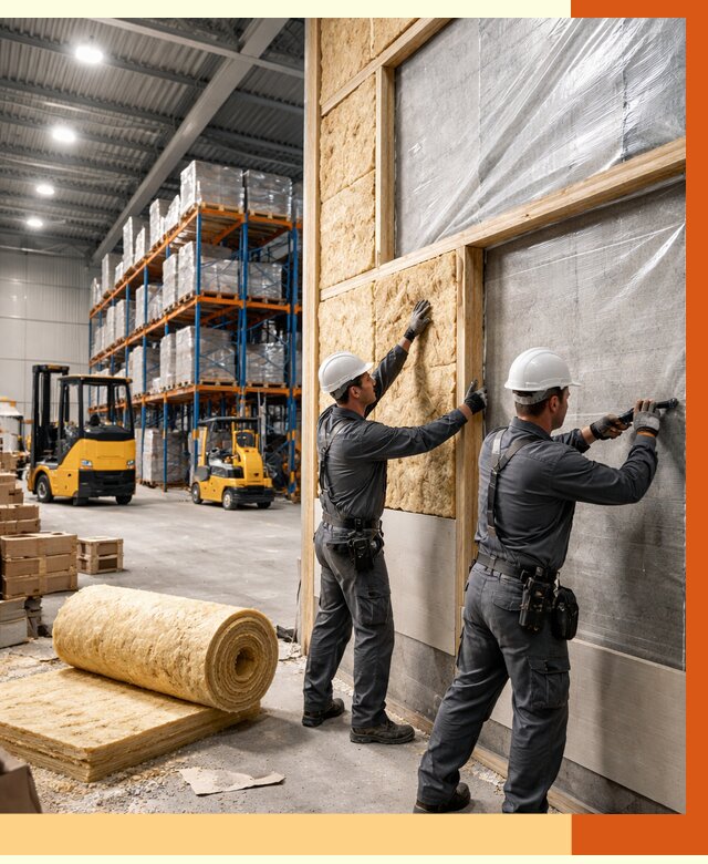 Утепление склада с техникой в Бердске от 4373 руб./м2 — комплексно под ключ | ТепломастерБрд