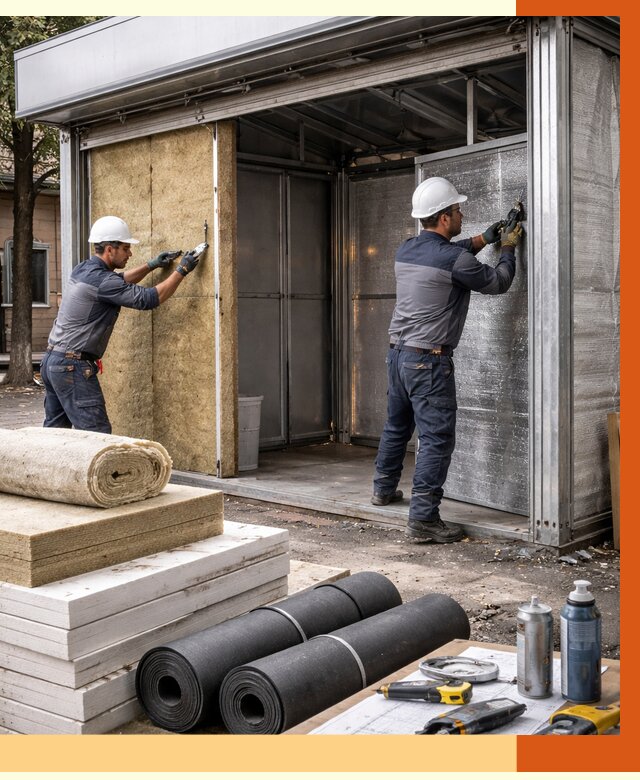 Утепление павильона шаурма в Бердске под ключ от 1249 руб. за м² | ТепломастерБрд