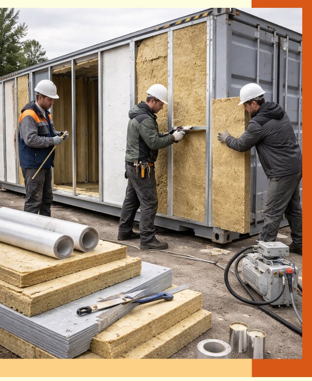 Утепление морского контейнера в Бердске от 3905 руб. под ключ | ТепломастерБрд