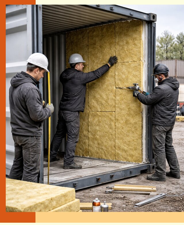 Утепление морского контейнера в Бердске: надежная теплоизоляция и защита
