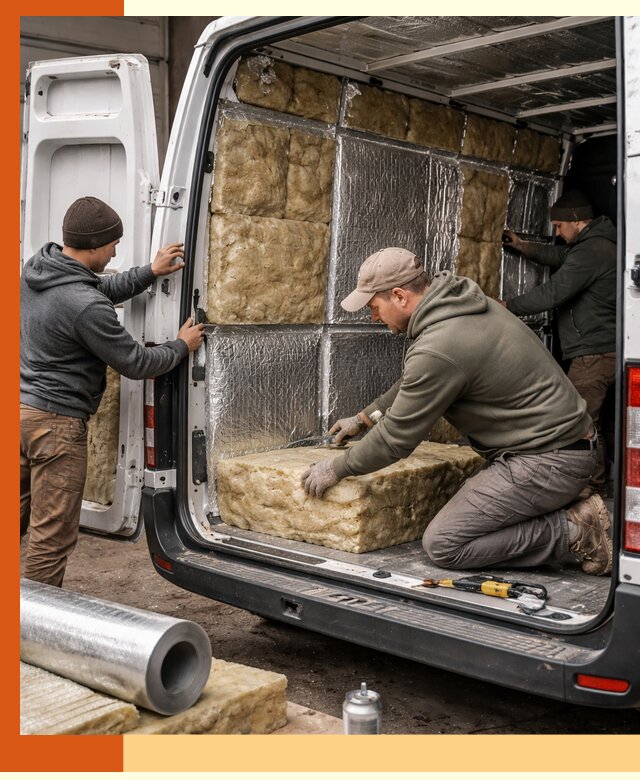 Утепление фургона в Бердске: профессиональная теплоизоляция и шумоизоляция