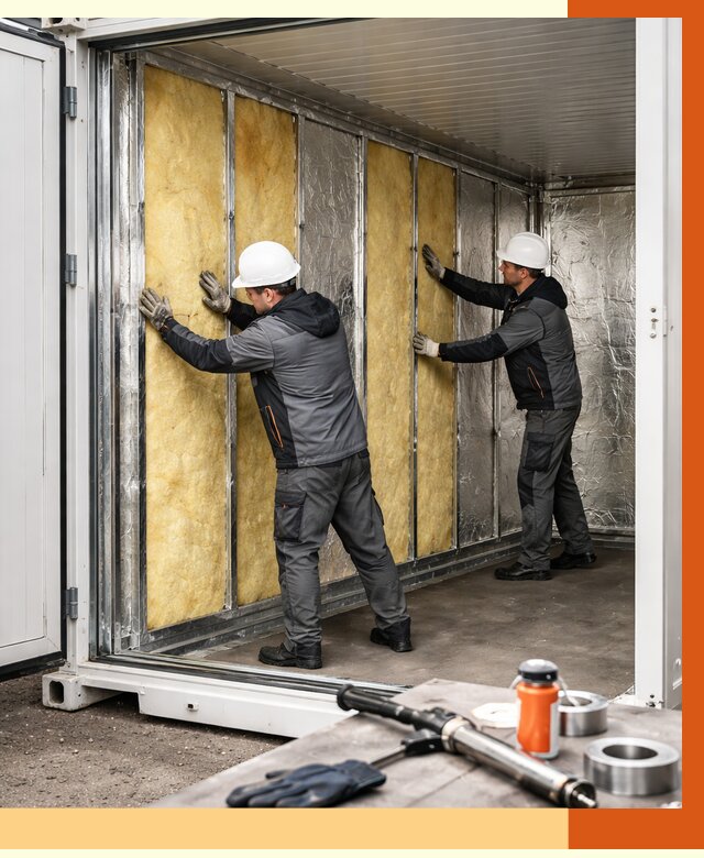 Утепление рефрижераторного контейнера в Бердске от 46854 руб./м² | ТепломастерБрд