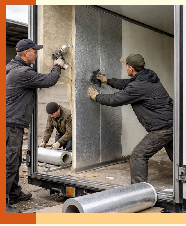 Утепление холодильного кузова в Бердске — монтаж и теплоизоляция