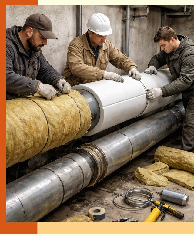Утепление трубопровода в Бердске с гарантией энергоэффективности