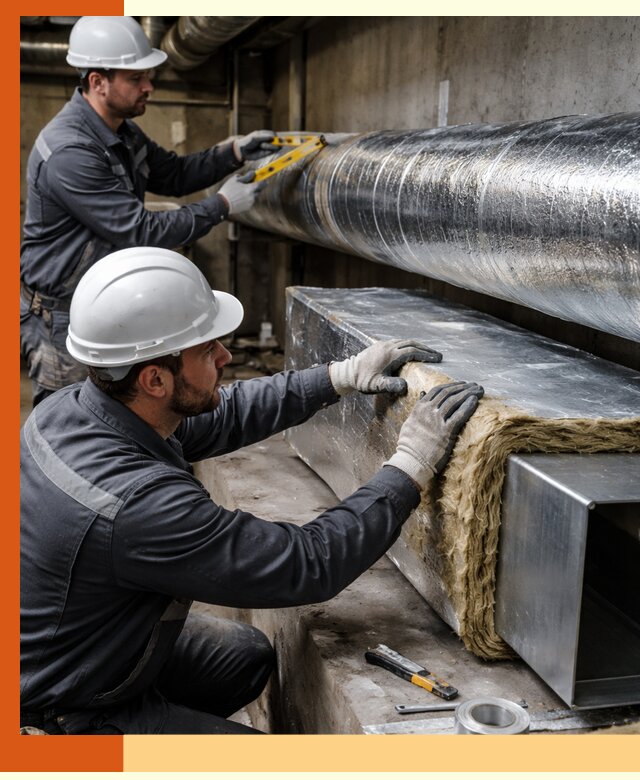 Профессиональное утепление воздуховодов и теплоизоляция в Бердске