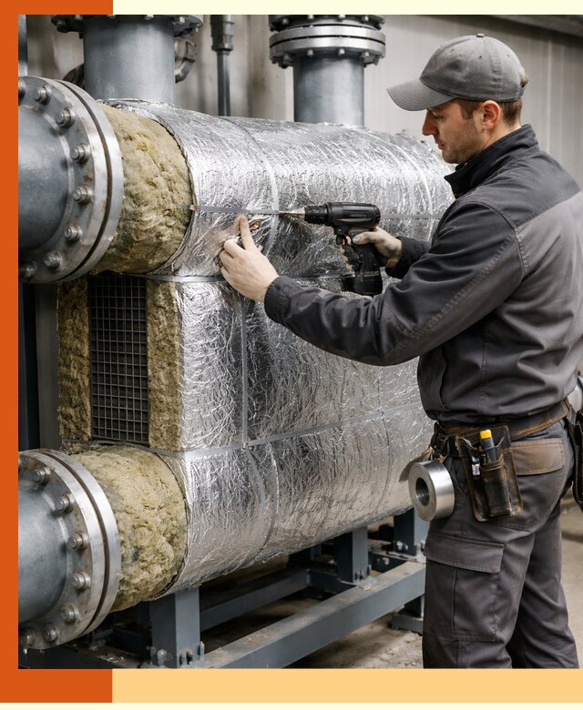 Утепление теплообменника в Бердске — профессиональная теплоизоляция оборудования