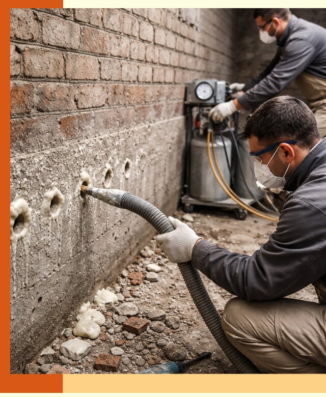 Заполнение колодцевой кладки ППУ в Бердске быстро и герметично