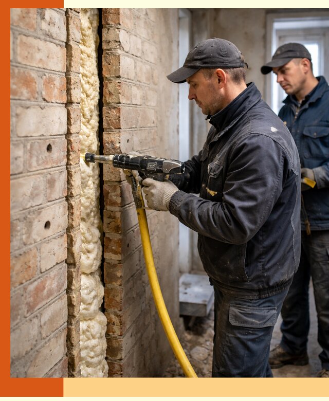 Межстеновое утепление пенополиуретаном в Бердске