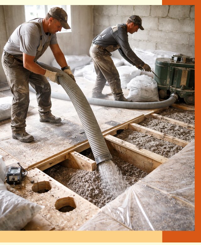 Заполнение пустот перекрытий в Бердске от 4685 руб. под ключ | ТепломастерБрд