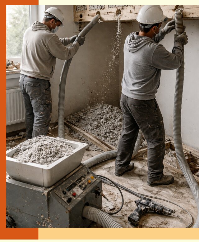 Заполнение пустот перекрытий пеной и наполнителями в Бердске