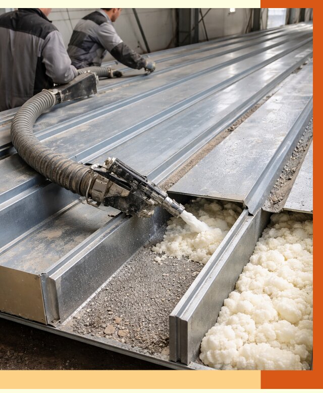 Заполнение пустот кровельных панелей в Бердске от 7497 руб. под ключ | ТепломастерБрд