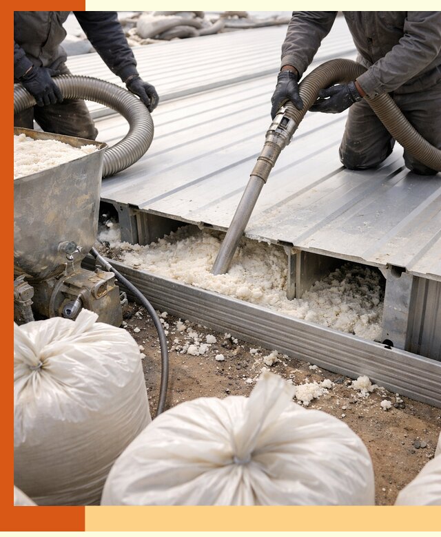 Заполнение пустот кровельных панелей пенными и мокрыми герметиками в Бердске