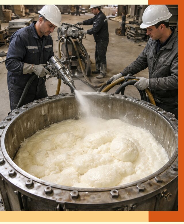 Заливка ППУ в емкости в Бердске от 7549 руб. — утепление емкости под ключ | ТепломастерБрд