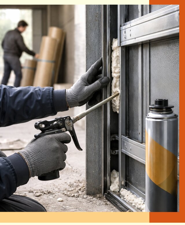 Заполнение пустот ворот в Бердске от 4685 руб. — заливка ППУ, утепление под ключ | ТепломастерБрд